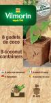 Accessoires pour semer - Godet Coco Carré - 8 cm (x8) - PACKAGING_RECTO